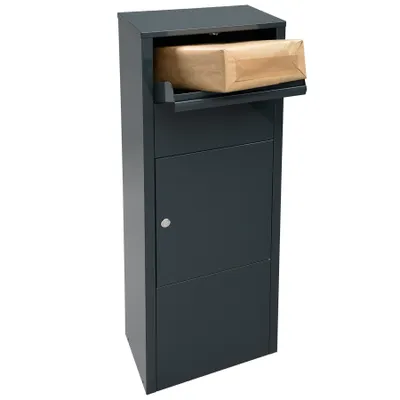 Image de MEFA Paketbriefkasten Hazel 477 grau, Briefkasten groß, 1043x385x230 mm 477550M