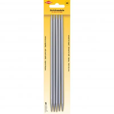 Produktbild von KLEIBER Stricknadel-Set / Strumpfspiele 200 mm x 5,5 mm 5 Aluminium-Stricknadeln