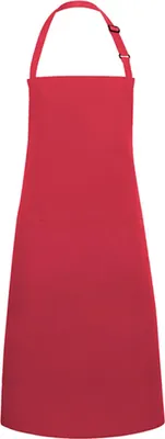 Produktbild von Karlowsky Latzschürze BASIC mit Schnalle und Tasche 75 x 90 cm unisex Polyester/Baumwollmix Himbeere