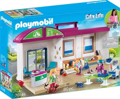 Produktbild von PLAYMOBIL Mitnehm-Tierklinik, 70146