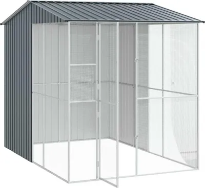 Image de vidaXL Cage à oiseaux anthracite 215 x 310 x 247 cm Acier galvanisé