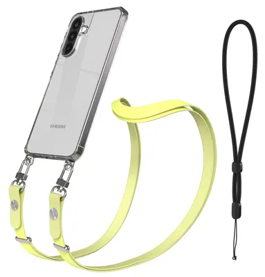 Produktbild von EAZY CASE Handykette magnetisch mit Handyhülle für Samsung Galaxy A56, Crossbody Handyband 1-1,90m verstellbar mit 2 Ösen in Gelb