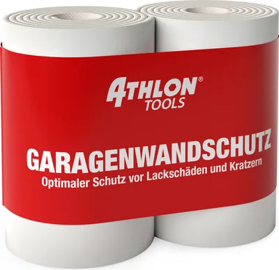 Produktbild von ATHLON TOOLS 2X FlexProtect Garagen-Wandschutz - je 2 m lang - Extra Dicker Auto-Türkantenschutz, Selbstklebend, Schaumstoff-Polster, Wasserabweisend