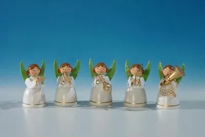 Produktbild von Weihnachtsfiguren Engelbläserquintett 5 tlg. Bunt Höhe 4,8cm NEU
