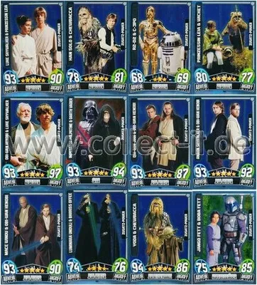 Produktbild von FAMOV3 - Spar 9 - ALLE 12 Zusatz-Power Karten - Deutsch - Star Wars Force Attax - Movie Cards Serie 3