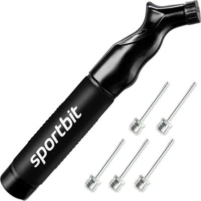 Zdjęcie produktu dla Pompka do balonów, ergonomiczny design, 5 igieł, system inflacji push-pull, do piłek sportowych