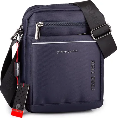 Produktbild von Pierre Cardin Herren Umhängetasche Schultertasche Alltag Mittel Elegant Dunkelblau
