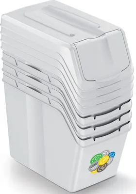 Obrázok produktu pre nabbi Odpadkový kôš na triedený odpad (4 ks) ISWB20S4 20 l - popolavá