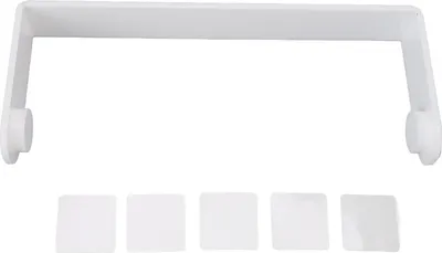 Produktbild von Acryl-Papierhandtuchhalter unter dem Schrank, selbstklebendes Gestell, Küchenrollenspender für Badezimmer, weiß
