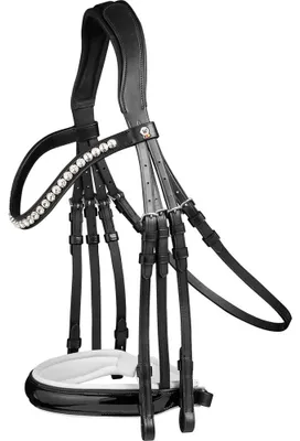 Imagen del producto de Waldhausen X-line Evermore, cabresto de tiro, color negro, para caballos de tamaño Cob (pequeño)