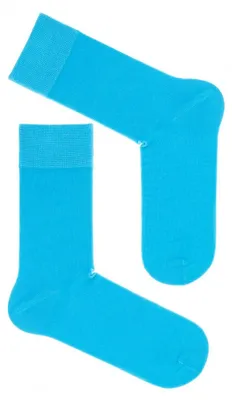 Produktbild von Anzugsocken Milena aus glatter Baumwolle türkis für Männer 42-46