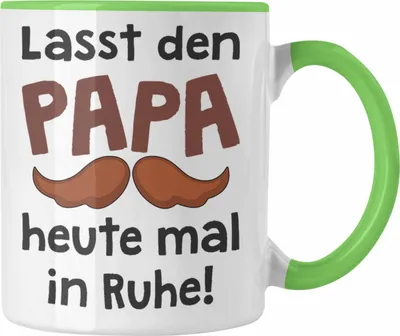 Produktbild von Trendation - Bester Papa Geschenk Vatertag Tasse mit Spruch Vater Geschenk von Sohn Papa Kaffeetasse (Grün)