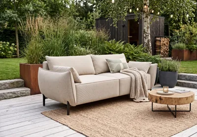 Produktbild von Kaiser Möbel Sofa 2-Sitzer für Terrasse und Garten, Stoff Sunlight, Ecru, SUNMEE
