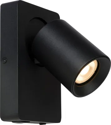 Produktbild von Spot Lampe Wand Aluminium GU10 verstellbar Schwarz warmweiß 2200 K 320 lm Modern Wandspot