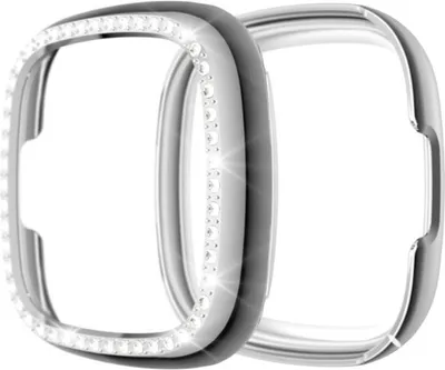 Produktbild von Strap-it Fitbit Versa 3 Diamond PC Hülle (Silber)