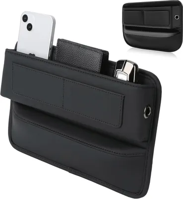 Image de Boîte de rangement pour siège de voiture, universelle, en cuir PU, pour une utilisation mobile