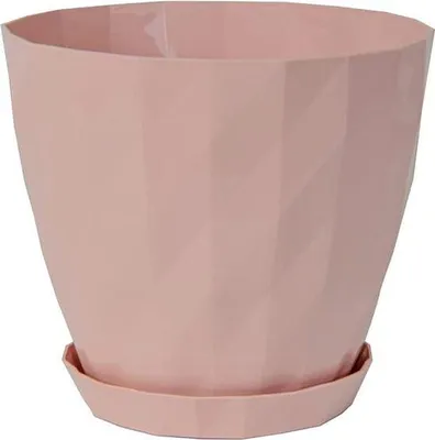 Produktbild von 1+1 Sierpot Roos Kristal Design Orchidee Rund Blumentopf mit Untersetzer Kräutertopf Ø 19 cm
