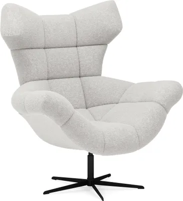 Produktbild von DomoHome | Ergonomischer Relax-sessel mit 360° Dreh-und Schaukelfunktion - Soft Lux-Schaumpolster Modernes Design für Wohnzimmer Schlafzimmer Büro | 104x46x119 cm | Weiß