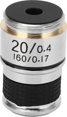 Obrázok produktu pre Objektív mikroskopu 20X Mosadzné pochrómované rozhranie RMS Príslušenstvo objektívu mikroskopu