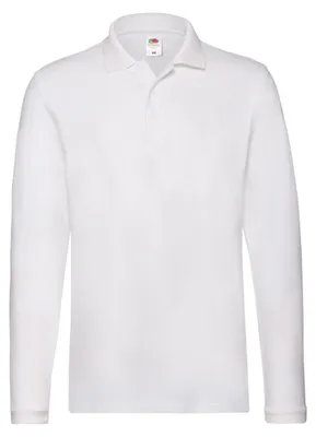 Immagine prodotto di Fruit of the Loom - Polo "Premium" da uomo a maniche lunghe LT1617 (XXL) (bianco)