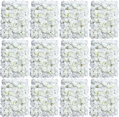 Produktbild von Künstliche Grünwand - Wandpaneel 60 x 40 cm - 12er Set - Seide - Outdoor - Hintergrund für Verlobung/Hochzeit, Ausstellung