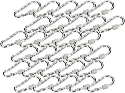 Zdjęcie produktu dla KOTARBAU® Zestaw 50 karabinczyków strazackich z blokada srubowa do lin 60x6mm Wytrzymaly karabinczyk strazacki do lancuchów