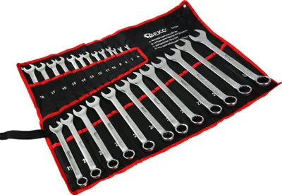 Immagine prodotto di Set chiavi combinate ,chiavi inglesi, professionali,chiavi anello e forchetta in acciaio Cr-V ,6–32 mm, 25 pezzi