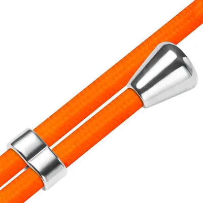 Produktbild von Handykette Backcover-Schutzhülle mit Band (Metall silberfarben) für Sony Xperia 10 V (6.1'') - neonorange