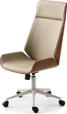 A studio shot of an office chair.