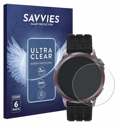 Produktbild von 6x Für Huawei Watch GT Runner 2 Schutzfolie Savvies Displayschutz Display Schutz Folie Klar Transparent