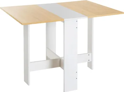 Produktbild von Esstisch - Klapptisch - Mit Klappflügeln - Rechteckig - Für 4 Personen - 103×76×73,5 cm - Platzsparend - Weiß