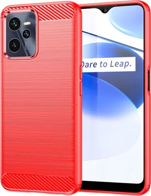 Immagine prodotto di Custodia König Design compatibile con Realme C35, realizzata in plastica morbida, custodia protettiva per cellulare, colore rosso