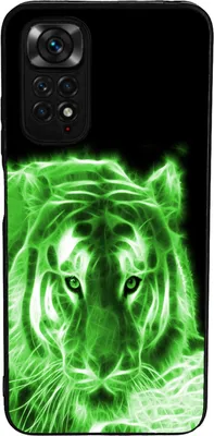 Produktbild von TPU Silikon Hülle für Xiaomi Redmi Note 11 / 11S Handy Cover Case Schutzhülle Handyhülle Bumper MOTIV 97 Tiger Grün