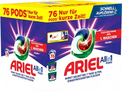 Produktbild von ARIEL Color+ Allin1 PODS Waschmittel 76 St.