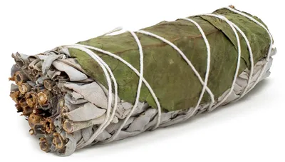 Produktbild von Aromantra - Weißer Salbei - Räucherwerk Weißer Salbei Basilikum 20-30g - Löst Anspannungen Im Raum - Beruhigt Die Sinne - Handgedrehte Rolle