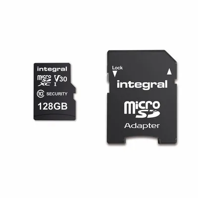 Produktbild von 128 GB Sicherheitskamera microSD-Karte für Straßenkameras, Heimkameras, CCTV, Körperkameras und Drohnen