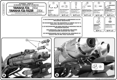 Immagine prodotto di Kit montaggio telai laterali GIVI 351KIT senza portapacchi