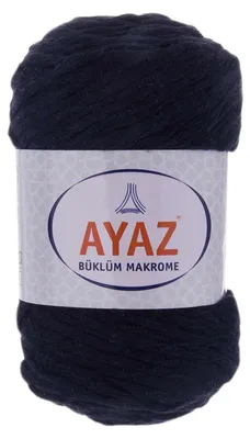 250g Strickgarn Büklüm Makrome Baumwollgarn mitternachtsblau