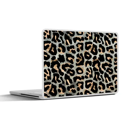 Produktbild von MuchoWow® Laptop Aufkleber Sticker Cover Pantherdruck - Schwarz - Braun - Luxus 30x21 cm - Sticker für Laptop - Selbstklebend