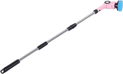 Obrázok produktu pre Elektrický čistiaci nástavec – Bezdrôtový čistič – Čistenie kúpeľne – Nastaviteľná predlžovacia rukoväť – 44 x 17 x 7 cm – Ružová