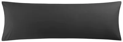 Obrázek produktu pro Povlak na polštář, 50 x 160 cm, černá mikrovlákna, s hotelemovým zapínáním
