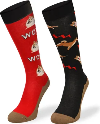 Produktbild von Skiety Reitbekleidung Damen & Herren - Kniestrümpfe für Damen & Herren - Reitsocken Reitsport Damen & Herren - Reitsocke Mädchen - Crazy Dog, 39-42