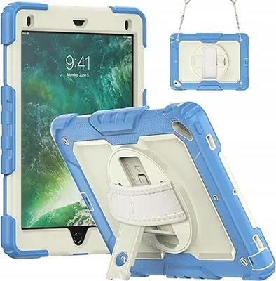 Immagine prodotto di Custodia per iPad 6/5/Air 2 9,7" con supporto e tracolla Blu