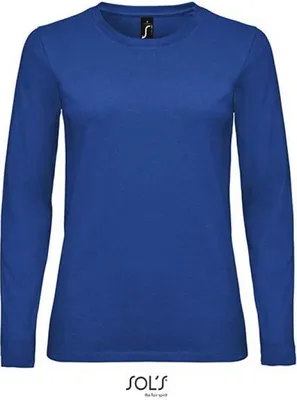Produktbild von SOLs 02075 | Damen Long-Sleeve T-Shirt Imperial - Farbe: Royal Blue - Größe: M