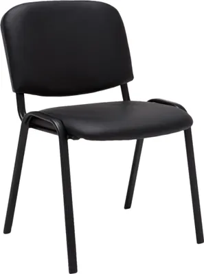 Produktbild von CLP Stuhl Ken Kunstleder stapelbar und mit modernem Design schwarz