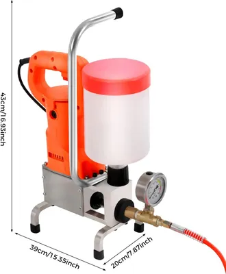 Immagine prodotto di Pompa ad alta pressione per giunti di pavimenti - Apparecchio per l'iniezione nei giunti delle piastrelle - 720 W - 220 V - max. 10.000 psi - 0,75 kg/min - Bianco