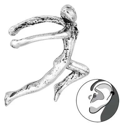 Produktbild von Ohrklemme „Frau“: Ear Cuff Ohrring Silber 925