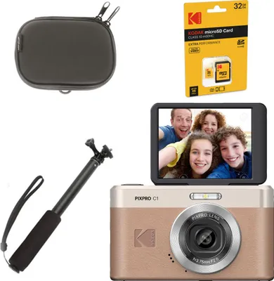 Produktbild von Kodak Pixpro C1 Kamera-Set, braun