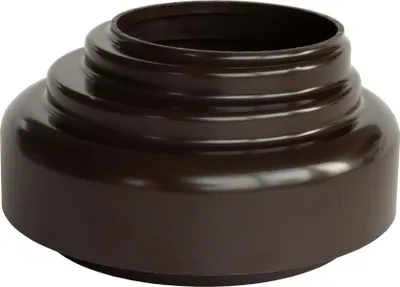 Produktbild von INEFA Verbindungsstück Fallrohr zu Abfluss, PVC DN75 / 75mm Dunkelbraun Zubehör Fallrohr Kunststoff, einfache Steckmontage,  Germany