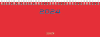 Produktbild von BRUNNEN Wochenkalender Modell 772 2024 2 Seiten = 1 Woche Blattgröße 29,7 x 10,5 cm rot